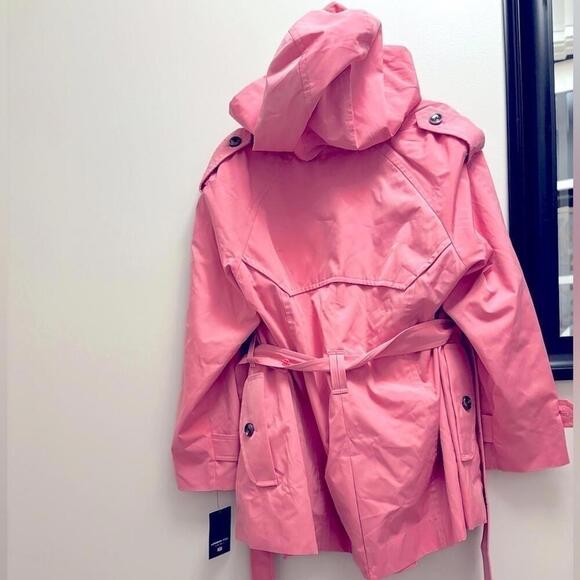 LONDON FOG Petite Double-Breasted Water-Resistant Belted Trench Jacket,coat PL🦩 - Picture 6 of 9